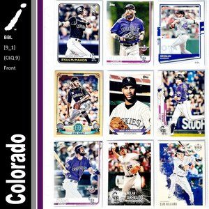 Colorado Rockies 9 Card Lot - BBL [9_1]